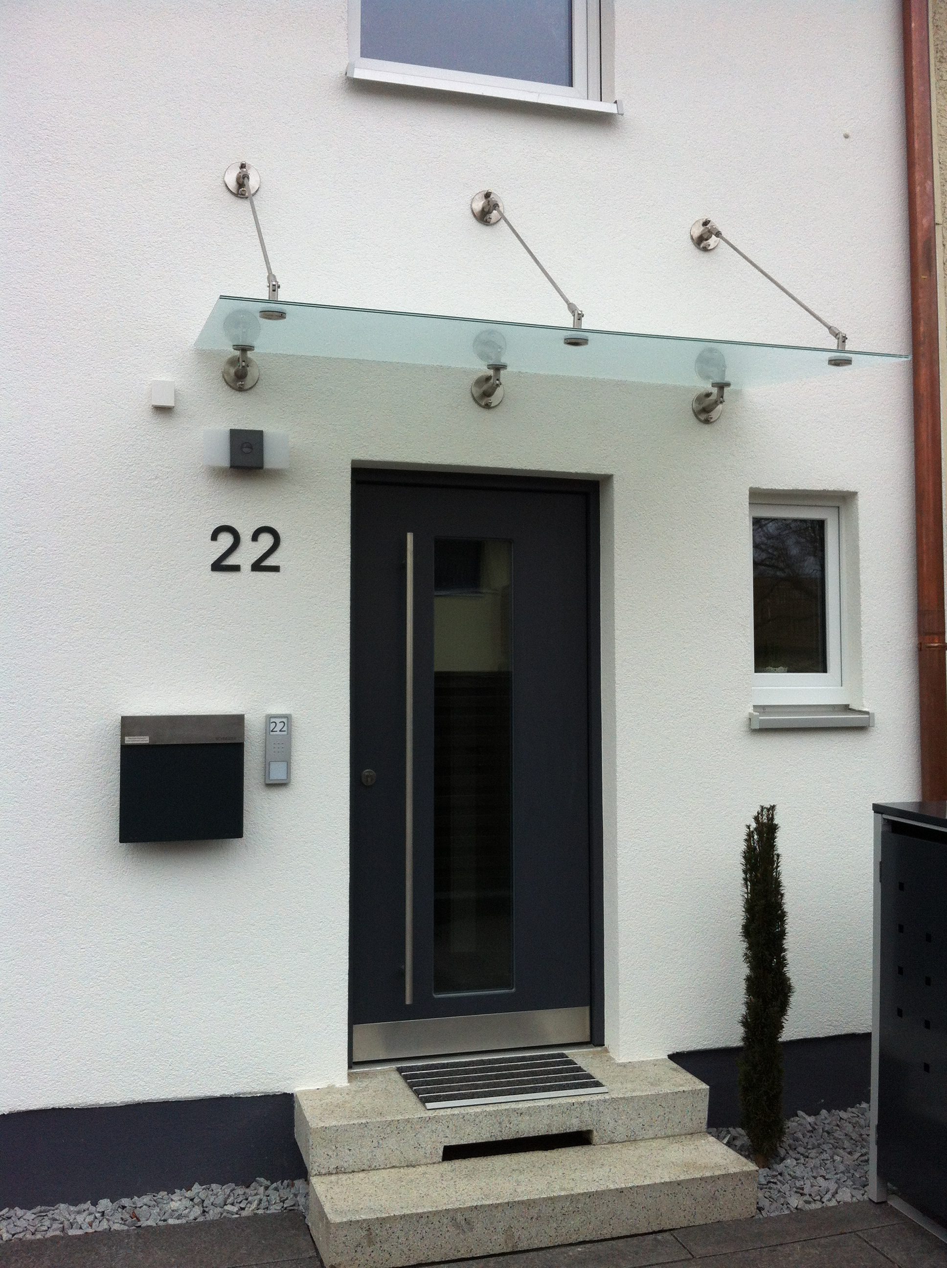 Glasvordach Punkthalter